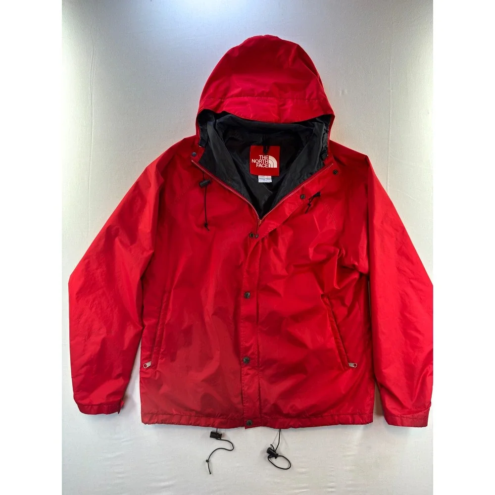 Vintage The North Face Gore-Tex Rain Jacket Mens Large Red Made in USA Hooded